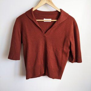 TOAST Cropped Collared Sweater, Small